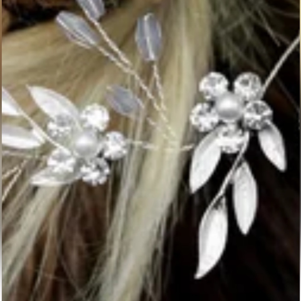 2 Wedding Hair Accessories Gorgeous Leaf headband and Comb for Brides, Vine Comb - Picture 6 of 10